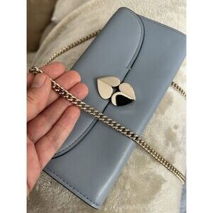 Kate Spade Smooth Italian Leather lula Crossbody Wallet Blue Color New